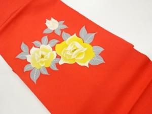 塩瀬薔薇模様名古屋帯